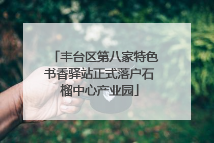丰台区第八家特色书香驿站正式落户石榴中心产业园