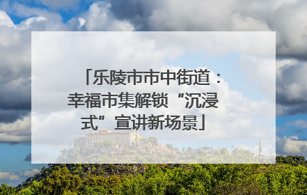 乐陵市市中街道：幸福市集解锁“沉浸式”宣讲新场景