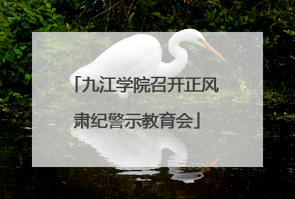 九江学院召开正风肃纪警示教育会