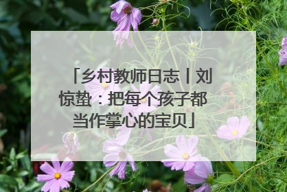 乡村教师日志丨刘惊蛰：把每个孩子都当作掌心的宝贝