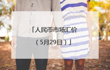人民币市场汇价（5月29日）