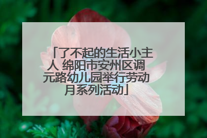 了不起的生活小主人 绵阳市安州区调元路幼儿园举行劳动月系列活动