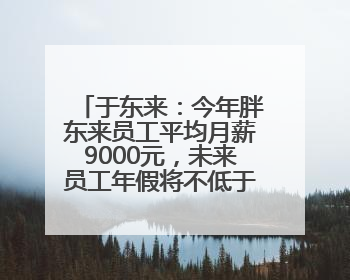 于东来：今年胖东来员工平均月薪9000元，未来员工年假将不低于40天
