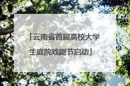 云南省首届高校大学生庭院戏剧节启动