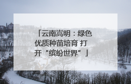 云南嵩明：绿色优质种苗培育 打开“缤纷世界”