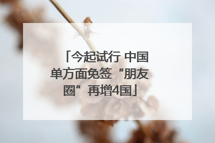 今起试行 中国单方面免签“朋友圈”再增4国