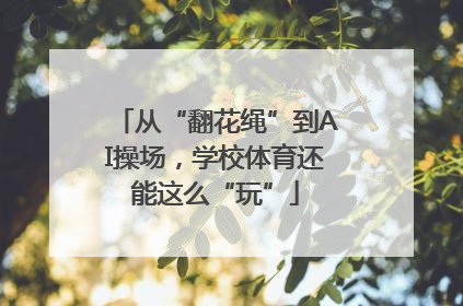从“翻花绳”到AI操场，学校体育还能这么“玩”
