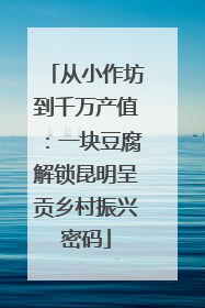 从小作坊到千万产值：一块豆腐解锁昆明呈贡乡村振兴密码