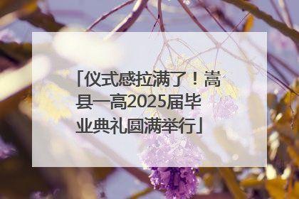 仪式感拉满了！嵩县一高2025届毕业典礼圆满举行
