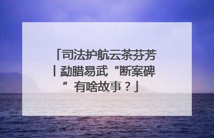 司法护航云茶芬芳丨勐腊易武“断案碑”有啥故事？