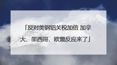 反对美钢铝关税加倍 加拿大、墨西哥、欧盟反应来了