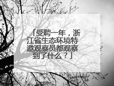 受聘一年，浙江省生态环境特邀观察员都观察到了什么？