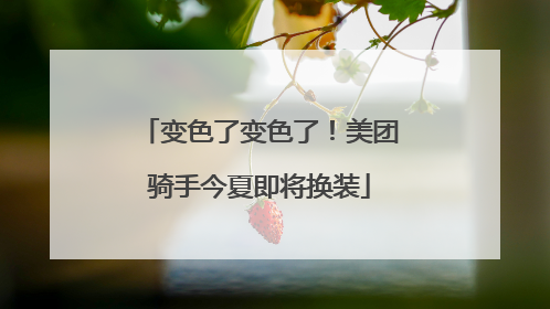 变色了变色了！美团骑手今夏即将换装