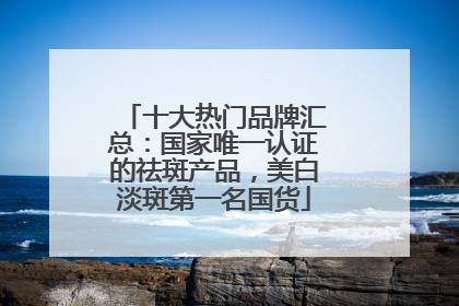 十大热门品牌汇总：国家唯一认证的祛斑产品，美白淡斑第一名国货