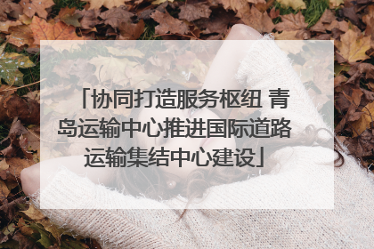 协同打造服务枢纽 青岛运输中心推进国际道路运输集结中心建设