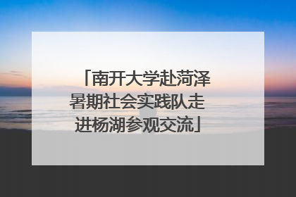 南开大学赴菏泽暑期社会实践队走进杨湖参观交流