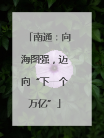 南通：向海图强，迈向“下一个万亿”