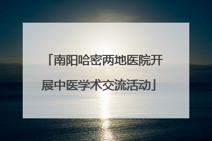 南阳哈密两地医院开展中医学术交流活动