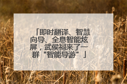 即时翻译、智慧向导、全息智能炫屏，武侯祠来了一群“智能导游”