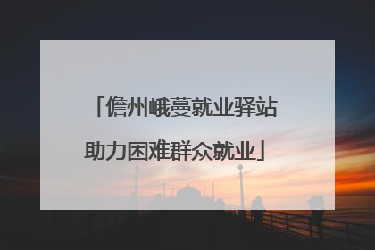 儋州峨蔓就业驿站助力困难群众就业