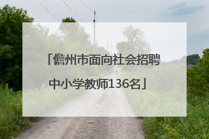 儋州市面向社会招聘中小学教师136名