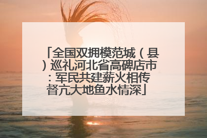 全国双拥模范城（县）巡礼河北省高碑店市：军民共建薪火相传 督亢大地鱼水情深