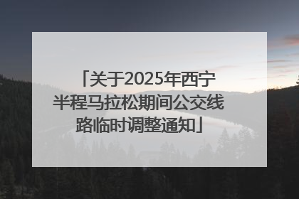 关于2025年西宁半程马拉松期间公交线路临时调整通知