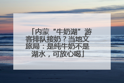 内蒙“牛奶湖”游客排队接奶？当地文旅局：是纯牛奶不是湖水，可放心喝