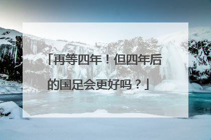 再等四年！但四年后的国足会更好吗？