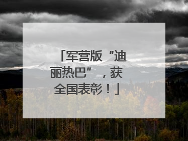 军营版“迪丽热巴”，获全国表彰！