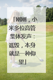 刚刚，小米多位高管集体发声：诋毁，本身就是一种仰望