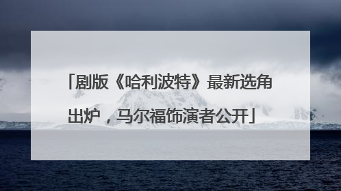 剧版《哈利波特》最新选角出炉，马尔福饰演者公开