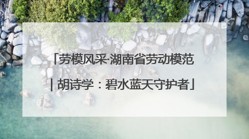 劳模风采·湖南省劳动模范｜胡诗学：碧水蓝天守护者