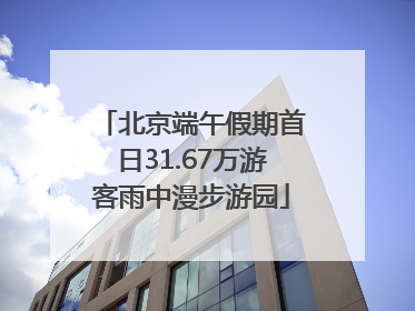北京端午假期首日31.67万游客雨中漫步游园
