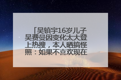 吴镇宇16岁儿子吴费曼因变化太大登上热搜，本人晒搞怪照：如果不喜欢现在的我可以离开