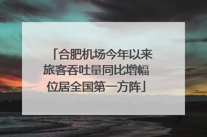 合肥机场今年以来旅客吞吐量同比增幅位居全国第一方阵
