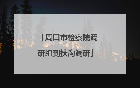 周口市检察院调研组到扶沟调研