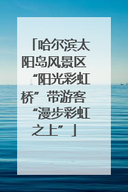 哈尔滨太阳岛风景区“阳光彩虹桥”带游客“漫步彩虹之上”