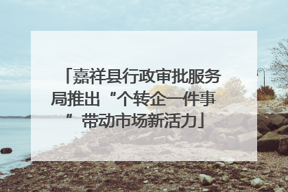 嘉祥县行政审批服务局推出“个转企一件事”带动市场新活力