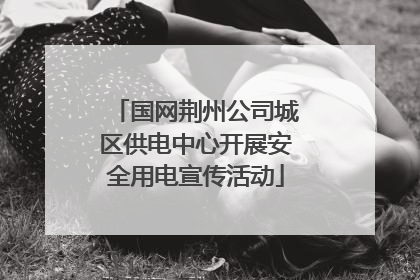 国网荆州公司城区供电中心开展安全用电宣传活动