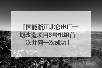 国能浙江北仑电厂一期改造项目8号机组首次并网一次成功
