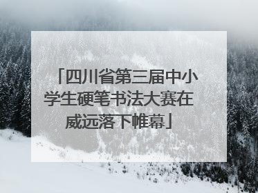 四川省第三届中小学生硬笔书法大赛在威远落下帷幕