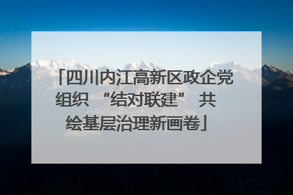 四川内江高新区政企党组织 “结对联建” 共绘基层治理新画卷