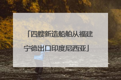 四艘新造船舶从福建宁德出口印度尼西亚