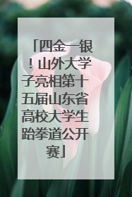 四金一银！山外大学子亮相第十五届山东省高校大学生跆拳道公开赛