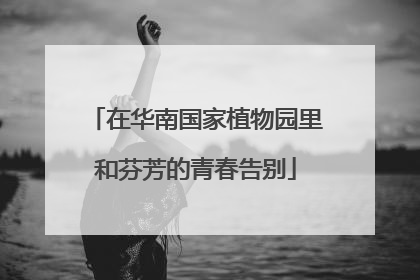 在华南国家植物园里和芬芳的青春告别