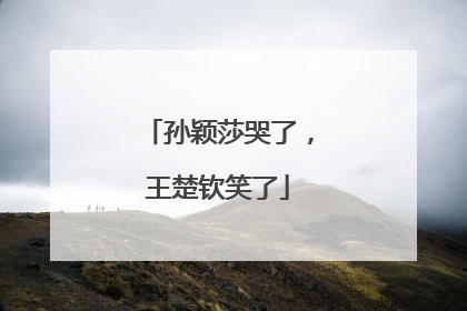 孙颖莎哭了，王楚钦笑了