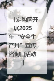 定陶区开展2025年“安全生产月”宣传咨询日活动