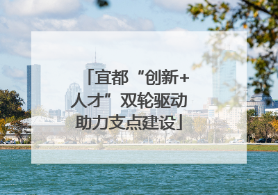 宜都“创新+人才”双轮驱动助力支点建设
