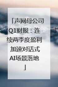 声网母公司Q1财报：连续两季度盈利 加速对话式AI场景落地